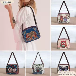 Túi Thêu CPINCP, Túi Xách Thêu Voi Con Công Túi Xách Vải, Túi Bảo Quản Vải Vintage Thỏ Túi Đeo Vai Nữ