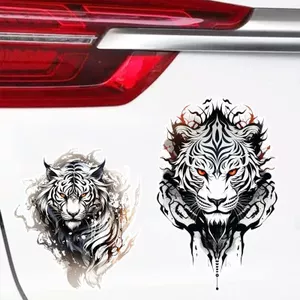 Vẽ tay Ferocious Tiger Độc Đáo Sáng Tạo Chống Thấm Nước Dán Xe Ô Tô Điện Trang Trí Xe Ô Tô Đề Can 26.3.22