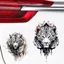 Vẽ tay Ferocious Tiger Độc Đáo Sáng Tạo Chống Thấm Nước Dán Xe Ô Tô Điện Trang Trí Xe Ô Tô Đề Can 26.3.22