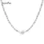 AqToCna Bạc Vỡ Ngọc Trai Mặt Dây Chuyền Nelace Opal Dây Xích Sáng Bóng Nữ Tính Khí Trang Sức Choker Nelace Trang Sức Cưới Quà Tặng Sinh Nhật AqToCna