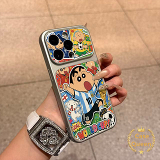 Ốp lưng tương thích cho iPhone 17 16 12 15 11 13 14 Pro Max 17 Air 14 Plus Phim hoạt hình sáng tạo Crayon Shin-chan No. 10 Hộp đựng nhãn dán tức thì