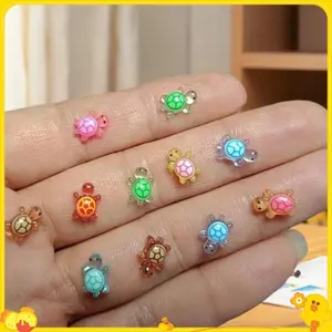 100 Chiếc Phát Sáng Trong Bóng Tối Nhựa Rùa Các Bức Tượng Nhỏ Dễ Thương Cho Vườn Cổ Tích Phong Cảnh Micro, Trang Trí Nhà Búp Bê Thủ Công