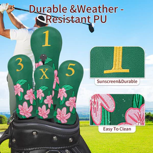 Vỏ câu lạc bộ Golf Phong cách mới Vỏ câu lạc bộ bằng gỗ đơn xanh số. 1 Vỏ bảo vệ đầu bóng câu lạc bộ bằng gỗ Fairway