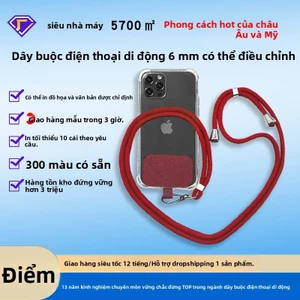 Dây buộc điện thoại di động thẻ đeo chéo vỏ điện thoại di động dây buộc cổ có thể điều chỉnh điện thoại di động lưng kẹp dây buộc miếng đệm xuyên biên giới bán chạy