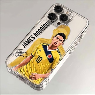 Ốp lưng trong suốt James Rodriguez đội tuyển Colombia số 10 vẽ tay Bảo Vệ Camera Cấp iPhone 17/16/15/14/13/12/11/X Max
