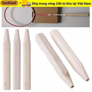 Tay cầm cầu lông SUNKISSD, Tay cầm vợt cầu lông sửa chữa gỗ, Thiết bị sáng tạo Thay thế Đồ dùng thể thao Tay cầm bằng gỗ Tay cầm thể thao