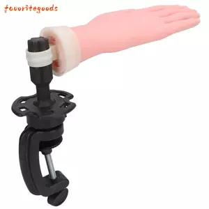 FAVORITEGOODS Bàn tay hình nộm, Mô hình thực hành nghệ thuật linh hoạt Bàn tay thực hành móng tay, Kỹ năng dành cho người mới bắt đầu Học tập mô hình làm móng tay có thể uốn cong Huấn luyện kỹ năng thẩm mỹ viện tay