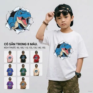Áo thun bé trai năng động Hút ẩm tốt bé từ 2-12 tuổi