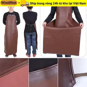 Tạp dề chống bỏng WOODNEST, Tạp dề hàn da cách nhiệt chống cháy, Máy hàn an toàn chống thấm nước Tạp dề bảo vệ bảo vệ thợ hàn