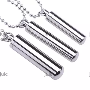 JUIC Nước Hoa Lọ Mặt Dây Chuyền Unisex Trang Sức Thời Trang Hạt Dây Thép Không Gỉ