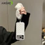 Ốp Điện Thoại Chấm Bi Cho OPPO Reno 15 15C 15F 14 14F 13 13F 12 12F 11 11F 11A 10 9 8 Pro Plus F FS 8T 8Z 7Z 7 Lite 4G 5G Vỏ Trắng Bóng Có Dây Đeo Tay Đeo Ngang Dây buộc