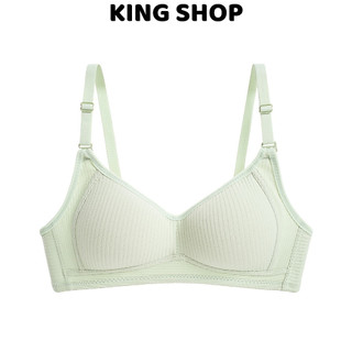 Áo ngực không gọng đệm mỏng nâng ngực cotton gân tăm thông khí King Shop A-414