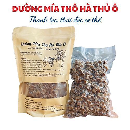 Đường Mía Hà Thủ Ô Gừng, Đường Hà Thủ Ô Mật Mía Nguyên Chất Sản Xuất Tự Nhiên Không Chất Bảo Quản- Túi 1Kg