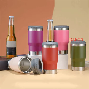 Cốc làm mát bia DARON, có dụng cụ mở chai Cốc cách nhiệt bia 14oz, giữ chai làm mát cho bia Cốc cách nhiệt chân không hai lớp bằng thép không gỉ