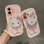 Ốp Điện Thoại Gương Mèo KT Dễ Thương Cho iPhone 17 16 15 14 13 12 11 Pro Max X Xr XsMax 7 8 Plus SE2020