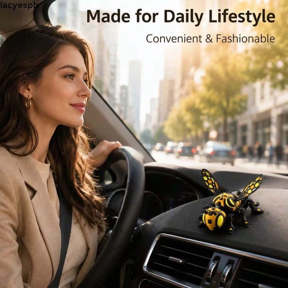 LACYES Con ong cơ in 3D, Đồ chơi ong khớp nối có thể di chuyển được in 3D, Quà tặng mô phỏng cánh có thể tháo rời Trang trí bàn làm việc đồ chơi ong khớp nối