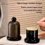 Giá đỡ đánh răng màu quả óc chó giả HL có đầu bóng trang trí cao cấp cho phòng khách & nhà bếp, LMWU di động