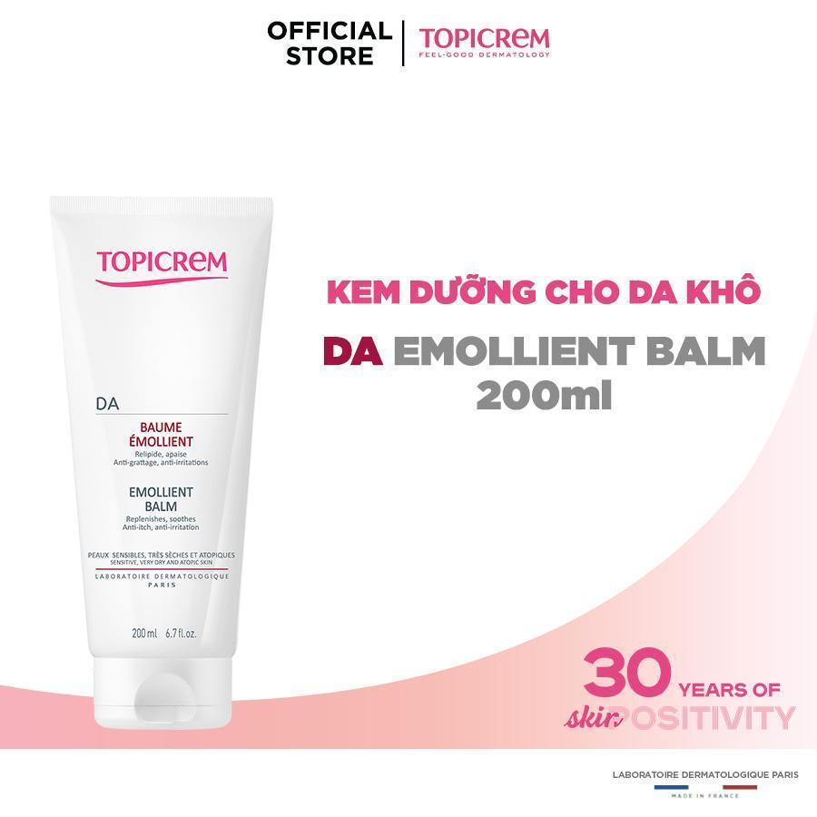 Kem dưỡng TOPICREM DA PROTECT EMOLLIENT BALM 200ml giúp làm êm dịu da dành cho da khô và da cơ địa