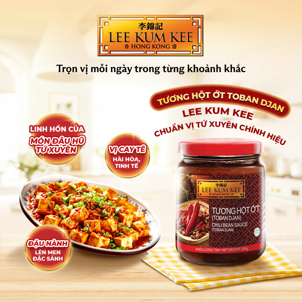 Tương Hột Ớt Lee Kum Kee  Hũ  226g, Chili Bean Sauce Toban Djan, Gia Vị Nấu Ăn Chuẩn Nhà Hàng