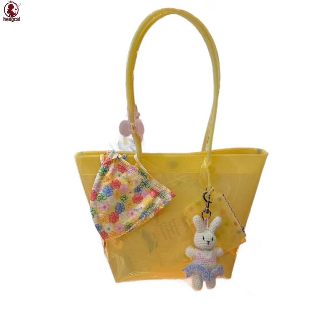 Túi Tote PVC Trong Suốt - Túi Đeo Vai Thạch Dung Tích Lớn Cho Nữ
