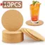 10 Chiếc Cốc Thảm Gỗ Tròn Tự Nhiên Miếng Lót Bền Chống Trơn Trượt Nút Chai Coaster Trà Cà Phê Cốc Đựng Đồ Uống Để Trang Trí Bàn DIY Bộ Đồ Ăn VN