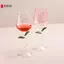 Kính màu đỏ hình hoa hồng Thủy tinh hình hoa hồng có lá hoa hồng màu 150 / 400ml Cốc Cotail màu đỏ hình hoa hồng VN