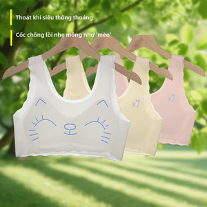 Thích hợp cho bé gái từ 12-15 tuổi, Giai đoạn thứ hai, Thiết kế áo Vest, Liền mạch, Cảm giác như chưa mặc.