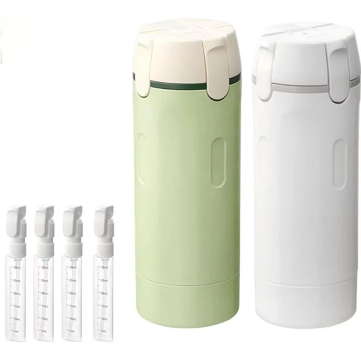Hộp đựng du lịch Fauppt 4 trong 1, Chai du 30ML di động 2026 dành cho đồ vệ sinh, Hộp đựng kích thước du lịch chống rò rỉ, Hộp đựng dầu gội Dầu xả Phụ kiện du lịch (2P