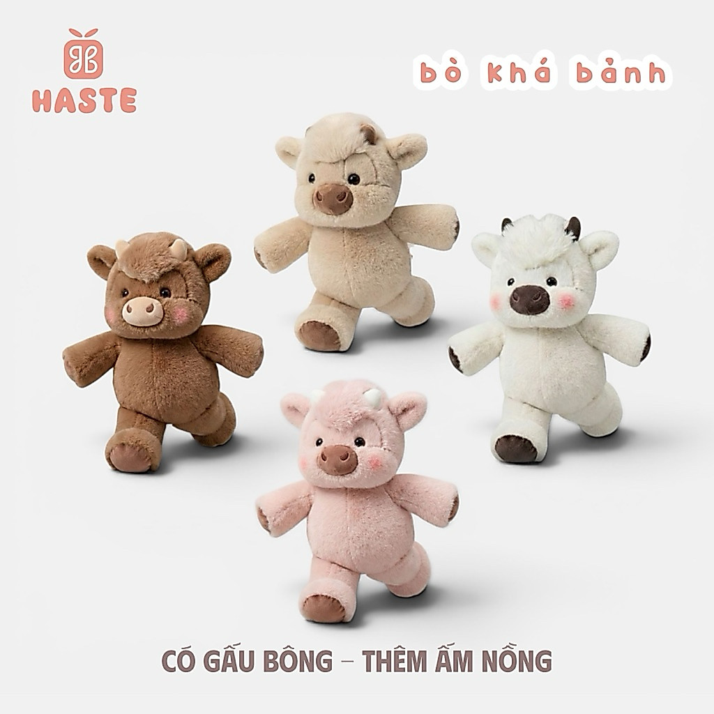Gấu Thú Bông Animal Chạy Bộ Bò Khá Bảnh Jet Jet Trâu Yak Quà Tặng Độc Đáo Lông Xù Siêu Mềm Mịn Siêu Dễ Thương