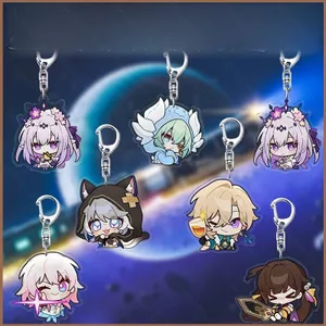 SQ11 Honkai: Star Rail Castorice Acrylic Móc Khóa Anime Dễ Thương Aventurine Mặt Dây Chuyền Cho Ba Lô Túi & Chìa Khóa