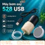 Máy Bơm Oxy 528 – USB, Lõi Đồng Bền Bỉ, Điều Chỉnh 3 Nấc / Vô Cấp – Siêu Yên Tĩnh Cho Hồ Cá Và Câu Cá, Dự Phòng Mất Điện