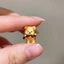 Bơ Gấu Chuyển Hạt Cát Vàng Màu Mạ 24k Nhỏ Đính Hạt Vòng Tay Tự Làm Phụ Kiện Bé Gái Trang Sức