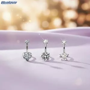 Bluelover Bụng Nút Nhẫn Thép Không Gỉ Thiết Kế Trái Tim Gợi Cảm Rốn Xuyên Cơ Thể Trang Sức Quà Tặng Cho Bạn Gái Lễ Hội Sử Dụng Mới