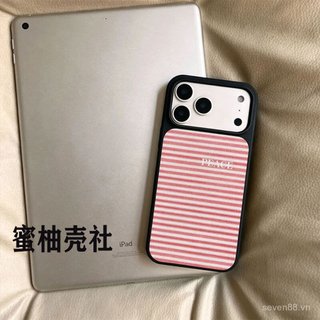 Ốp Điện Thoại Thích Hợp Cho iPhone XS XR 11 12 13 14 15 16 17 Pro max Plus Pink Pinstripe Vỏ Bảo Vệ Chống Sốc Bao Gồm Tất Cả 6 BAY