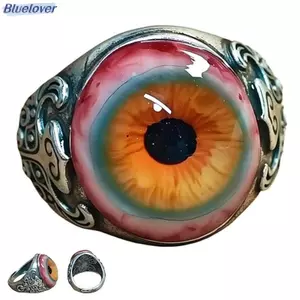 Bluelover Eye Of The Rèm Nhẫn Nhẫn Thiết Kế Nhãn Cầu Nhẫn Dark Lore Nhẫn Mắt Của Mạng Lưới Nhẫn Đảng Nhẫn Nam Trang Sức Anime Đầu Lâu Mới