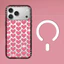 Màn Hình Đầy Màu Hồng Trái Tim Từ Tính Nơ Mèo Acrylic Ốp Lưng Điện Thoại IPhone 15 14 13 12 16 Plus 17 Pro Max 17 Vỏ Bảo Vệ Chống Sốc Không Khí