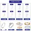 JRP 8 Kích Cỡ Vòng Silicon Điều Chỉnh Kích Thước Resizer Chống Mất Chống Vô Hình Giá Đỡ Nhẫn Giữ Thu Nhỏ Cho Nhẫn Dụng Cụ Trang Sức JRP