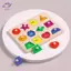 HFTOY Hình Gỗ Peg Đồ Chơi Montessori Giáo Dục Có Núm Lớn Cho Bé Hoạt Động Nhận Dạng Hình Sớm Tại Nhà ~