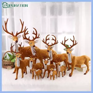 POP Nai Sừng Tấm Tượng Tượng Cho Gia Đình Giáng Sinh Vui Vẻ Năm Mới Quà Tặng Trang Trí Mô Hình Hươu