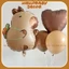 Bóng hình Capybara trang trí sinh nhật cho bé - dây chữ Happy Birthday Capybara