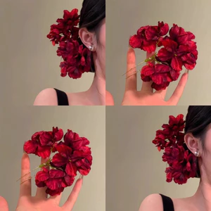 Vải hoa kẹp tóc sang trọng - phụ kiện tóc thiết kế thời thượng cho nữ