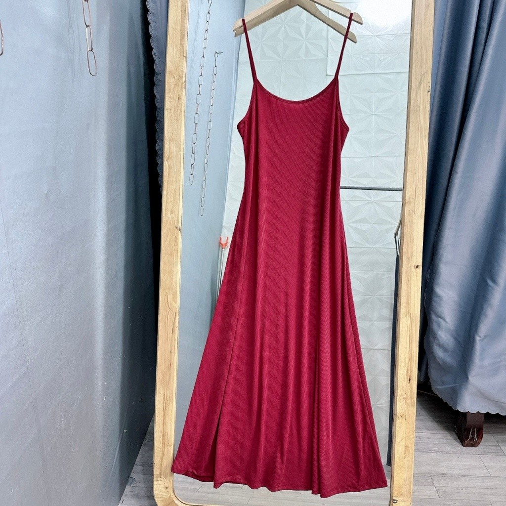 Váy 2 Dây Bigsize  CÔ NHỎ  Nữ– Đầm Ôm Xòe , Chất Gân Tăm Co Giãn, Thời Trang Big Size G201