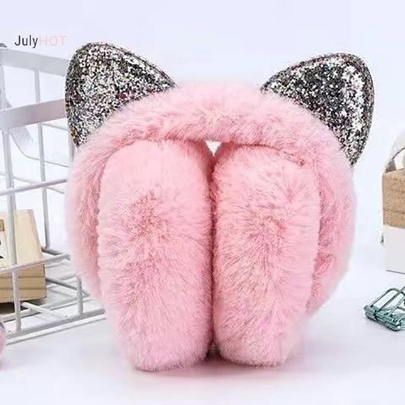 JULYHOT Tai Dễ Thương Sang Trọng Mùa Đông Bịt Tai Trẻ Em Người Lớn Đi Xe Đạp Ấm Bảo Vệ Tai Chống Gió Tai Ấm Áp Muffs Massivedeals