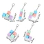 ITRUMPET Fidget Móc Khóa, Keycap Giảm Căng Thẳng Ngón Tay Nắp Bàn Phím, Nút Chìa Khóa Thư Giãn 4 Phím Vượt Qua Thời Gian Clicker Đồ Chơi Mặt Dây Chuyền Dành Cho Người Lớn