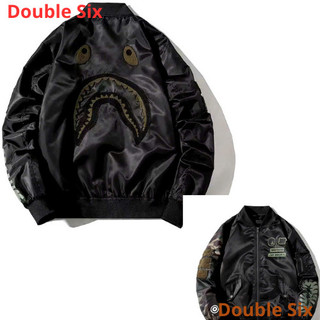Áo Bomber Bape Phối Tay Rằn Ri .Double - Six . Áo Khoác Gió Dù 2 Lớp Dày Dặn Dáng Rộng .
