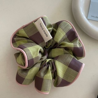 Scrunchy Kẻ Sọc Phong Cách Hàn Quốc - Dây Buộc Tóc Siêu Mềm Mại