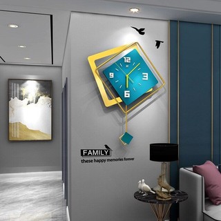 Đồng hồ treo tường xoay hiện đại Phòng khách Bắc Âu Thời trang treo tường Đồng hồ trang trí tường Đồng hồ