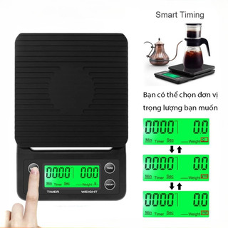 AIMVUKES Cân pha cà phê tiểu ly điện tử mini Cân điện tử nhà bếp mini Cân cà phê nhỏ giọt 0.1g - 5kg