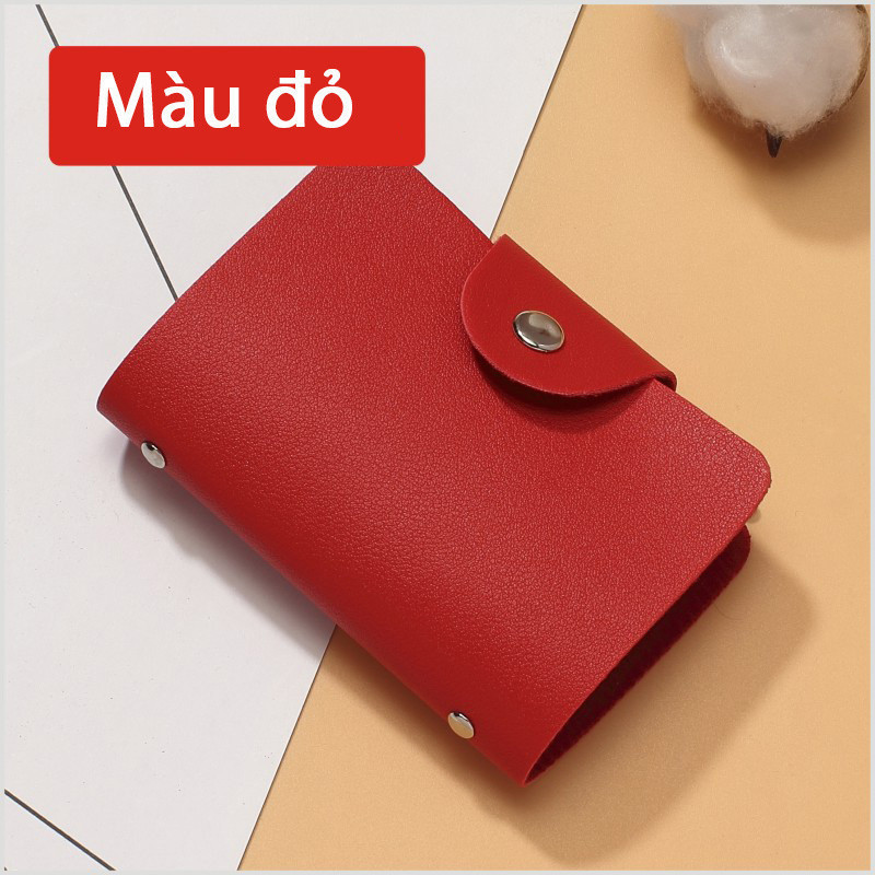 M8 Đơn Giản Nhỏ 24 Khe Cắm Thẻ Tinh Tế Đựng Thẻ Ví Đựng Tiền Xu Nhẹ Mỏng Thẻ Ngân Hàng Thẻ Tín MALAN