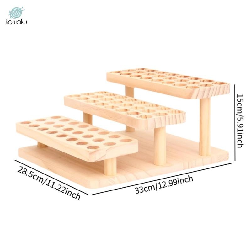 Giá trưng bày tinh dầu 3 tầng Hộp đựng bình gỗ Hộp đựng tinh dầu cho 72 chai 5ml 15ml Màn hình chai